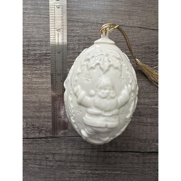 Lenox 1995 Annual Christmas Ornament Egg Shaped‎ Santa Ball Ornament No Box - Picture 9 of 10